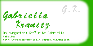 gabriella kranitz business card